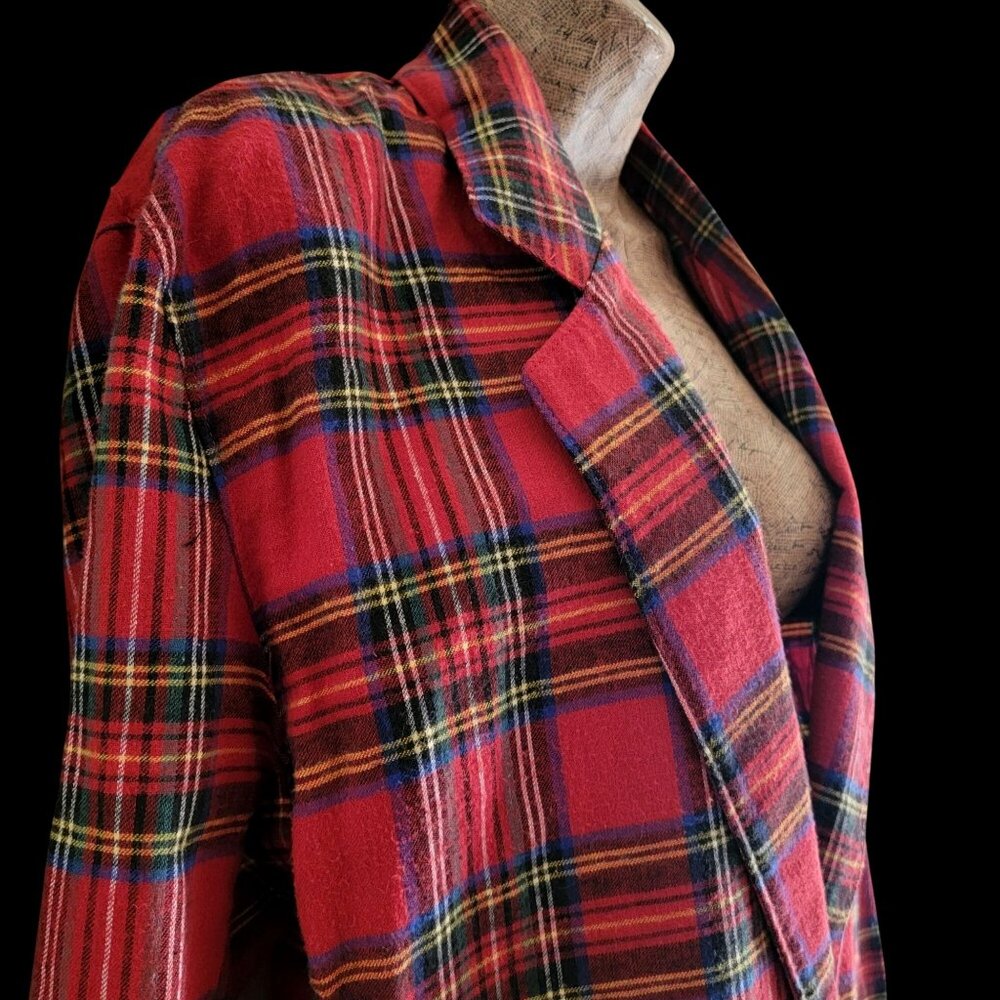 VTG Red Pepper Action Wear  Red Plaid/Tartan Blazer Jacket